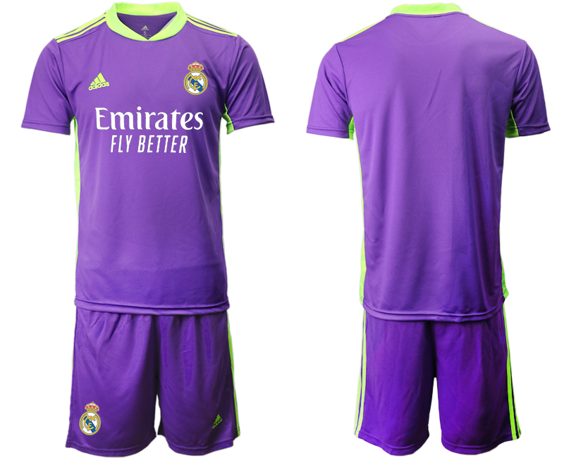 2021 Men Real Madrid purple goalkeeper soccer jerseys